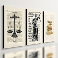 Kit 3 Quadros Decorativos Advocacia - Ambiente Profissional com Estilo e Autoridade - imagem 2