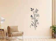 Adesivo Decorativo Floral para Box de Banheiro com Borboleta - Estilo Natural - imagem 3