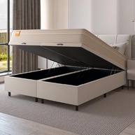 Cama Box Baú Casal Queen com Colchão Molas Qatar 158x198cm - Conforto Premium até 200kg/pessoa - imagem 3