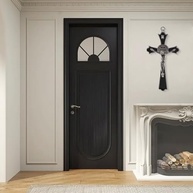 Cruz de Parede de São Bento com Crucifixo - 20cm - Decoração Espiritual Esmaltada em Preto - imagem 3