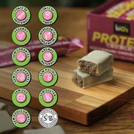 Barra de Proteína Crocante biO2 Protein Crunchy Açaí com Chocolate Branco, Caixa com 9 unidades de 50 g, Vegana e sem Glúten - imagem 2