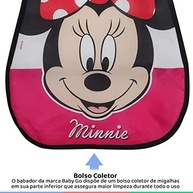 Babador BabyGo Minnie Baby Grande com Botão e Porta-Migalhas Lavável - imagem 4