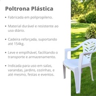 Cadeira Poltrona Tambaú com Braços Escritex - Branca | Conforto e Estilo para Ambientes Internos e Externos - imagem 5