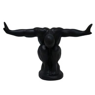 Estatueta Abstrata Homem Cabeça Baixa com Braços Abertos - Escultura Contemporânea para Decoração de Escritório - imagem 2