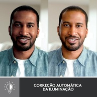 Webcam Full HD Logitech Brio 500 com Microfones Duplos com Redução de Ruídos, Proteção de Privacidade, Correção de Luz e Enquadramento Automático - Grafite - imagem 4