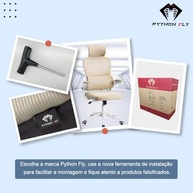 Cadeira de Escritório Ergonômica com Malha Respirável e Suporte Lombar - Design Moderno Amarelo - imagem 4