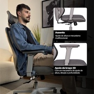 Cadeira Ergonômica Premium Rasala com Apoio Lombar, Encosto Ajustável e Reclino – Conforto Executivo para Home Office - imagem 3