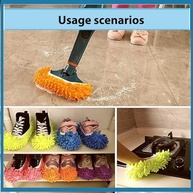 2 Pares de Chinelos Laváveis com Capa de Microfibra para Limpeza de Pó e Pêlos - Esfregão de Passo Confortável para Casa e Cozinha - imagem 5