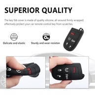 Capa com chave de 5 botões para proteger o controle remoto, compatível com Jeep Dodge Chrysler - imagem 4