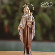 Imagem Nossa Senhora do Carmo 30cm em Resina - Coleção Estilo | Decoração Sagrada com Pintura Manual - imagem 4