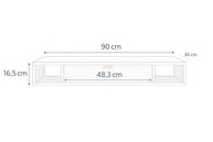 Mesa Escrivaninha Suspensa Versatta Casa JD - Design Moderno com Gaveta para Estudos e Trabalho (Off White) - imagem 3