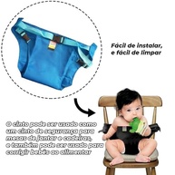 Cinto de Alimentação Infantil Portátil com Assento de Segurança para Bebês - Conforto e Segurança em Qualquer Lugar (Azul) - imagem 5
