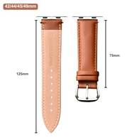Pulseira Premium de Couro Com Fecho Clássico Compatível com Apple Watch 38mm 40mm 41mm 42mm 44mm 45mm 49mm Series 1/2/3/4/5/6/7/8/9/ Ultra 1 e 2 - imagem 3
