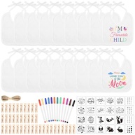 Conjunto DIY Babadores Bebê - 88 Peças com Estêncis, Marcadores e Clipes - imagem 2