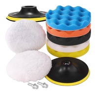 Kit de Almofadas de Polimento 15 cm - 11 Peças com Suporte e Lã Grossa para Carro - imagem 1