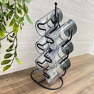 Arthi Conjunto com 6 Porta Condimentos de Bancada Black – Organize sua Cozinha com Estilo - imagem 4