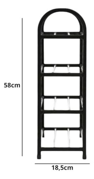 Sapateira Vertical com 4 Prateleiras - Organize Até 8 Pares de Sapatos com Estilo - imagem 3