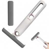 Mini Mop Portátil 2 em 1 – Esfregão Compacto com Rodo para Pia, Mesa e Vidros - imagem 2