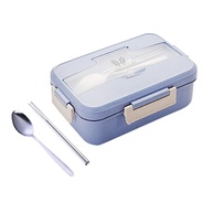 Conjunto de Marmitas Palha de Trigo com 3 Compartimentos – Impermeáveis, BPA Livre, com Talheres Inclusos - imagem 1