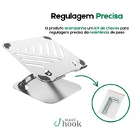 Suporte Ajustável Ergonômico para Notebook e Tablet - Compatível com MacBook, Dell, Lenovo, ASUS e Outros - Steel Hook Premium - imagem 5