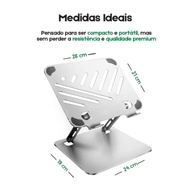 Suporte Ajustável Ergonômico para Notebook e Tablet - Compatível com MacBook, Dell, Lenovo, ASUS e Outros - Steel Hook Premium - imagem 4