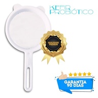 Kit Kefir De Leite + Vidro 250ml + Tampa Voal + Peneira Colônia Viva Pronta Com Manual Completo - imagem 3