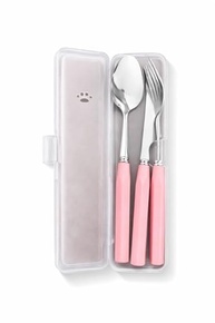 Conjunto de Talheres em Aço Inox com Estojo Rosa - Ideal para Marmitas Fit e Refeições Saudáveis - imagem 4
