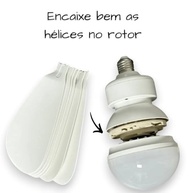Ventilador de Teto com Lâmpada LED Inteligente 60W - 6 Pás, Controle Remoto, 3 Velocidades, Bivolt - imagem 5