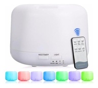 Difusor de Aromas Elétrico 500ml com LED 7 Cores, Controle Remoto, Umidificador e Purificador de Ar com Desligamento Automático - imagem 2
