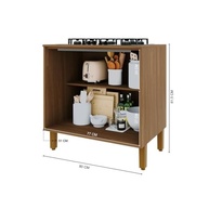 Balcão para Cooktop Toronto 0,80m com 2 Portas - Armário de Cozinha Freijó/Off White - imagem 4