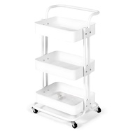 Carrinho Organizador em Aço com 3 Prateleiras - Ideal para Cozinha, Banheiro e Escritório | Alira Home Branco - imagem 1