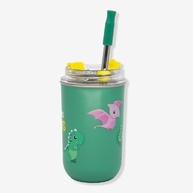 Copo Neo com Canudo 300 ML Estampado Dinossauro - Hidratação Divertida para Crianças - imagem 4