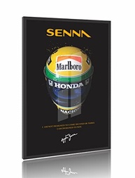 Quadro Decorativo Ayrton Senna 90x60cm - Moldura Preta com Acrílico Cristal - imagem 2