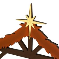 Presépio Artesanal da Sagrada Família em MDF - Decoração de Natal com Detalhes Ricos (27 cm) - imagem 5