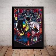 Quadro Arte Daft Punk - Poster Musical com Moldura Moderna para Decoração - imagem 1