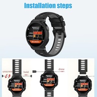 Pulseiras de substituição à prova d'água compatíveis com Garmin Forerunner 735XT/Garmin Forerunner 235/Garmin Approach S20, pulseiras de substituição clássicas macias esportivas - imagem 4