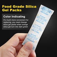 Gel de Sílica Premium com Indicador de Umidade – 150 Pacotes de 5g para Alimentos, Eletrônicos e Armazenamento Seguro - imagem 5