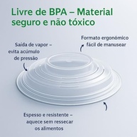 Tampa Protetora para Microondas 25,7 cm - Plástico Livre de BPA, Reutilizável e com Respiros de Vapor - imagem 5