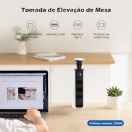 Régua de Energia Inteligente com 3 Tomadas e 2 USBs (Tipo-A + Tipo-C) - Segurança e Praticidade - imagem 3