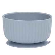 Tigela para Bebê com Base de Sucção - Silicone Seguro Anti-Derramamento Multifuncional para Refeições sem Bagunça (Cinza Azul) - imagem 2