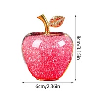 Maçãs de Cristal Decorativas - 6 Peças em Vidro Transparente com Efeito Strass - Ideal para Decoração de Mesa, Escritório e Presentes - imagem 3