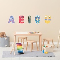 Adesivo de Parede Infantil Letras Vogais - Decore com Estilo e Aprendizado! - imagem 4