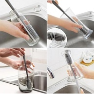 Escova de Silicone com Cabo Longo para Garrafas e Mamadeiras - Cerdas Flexíveis e Alta Durabilidade - imagem 4