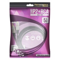 Cabo P2 + RCA Fitz 5M: Conexão de Áudio Impecável com Plug Metal - imagem 1