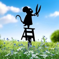 Estátua de Metal que Rouba Flores - Decoração de Jardim com Estilo e Função - imagem 4