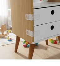 Kit com 6 Travas de Gaveta Laterais Transparentes com Adesivo 3M - Segurança e Praticidade para sua Casa - imagem 1