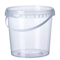 Conjunto de 10 Baldes com Tampa e Lacre 3,2L em Polipropileno Transparente - Ideal para Armazenamento Seguro e Prático - imagem 1