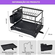 com-de-louca-escorredor-drenagem-de-automatica-niveis-2-a-bandeja-a