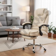 Cadeira de Escritório com 7 Pontos de Massagem - Conforto Premium com Reclínio e Apoio para Pés - imagem 4