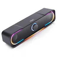 Knup Caixa De Som Gamer Pc Tv Notebook Com Led Rgb P2 Usb Potente, preto, KP-RO803 - imagem 2